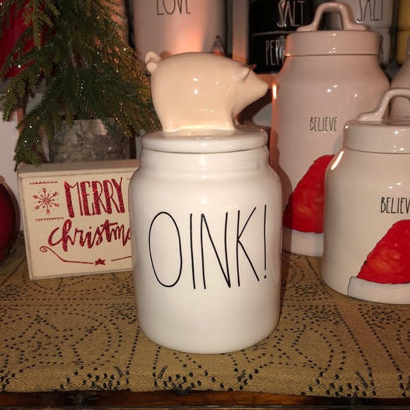 Rae Dunn Kitchen Rae Dunn Oink Baby Canister With Pig Topper Poshmark